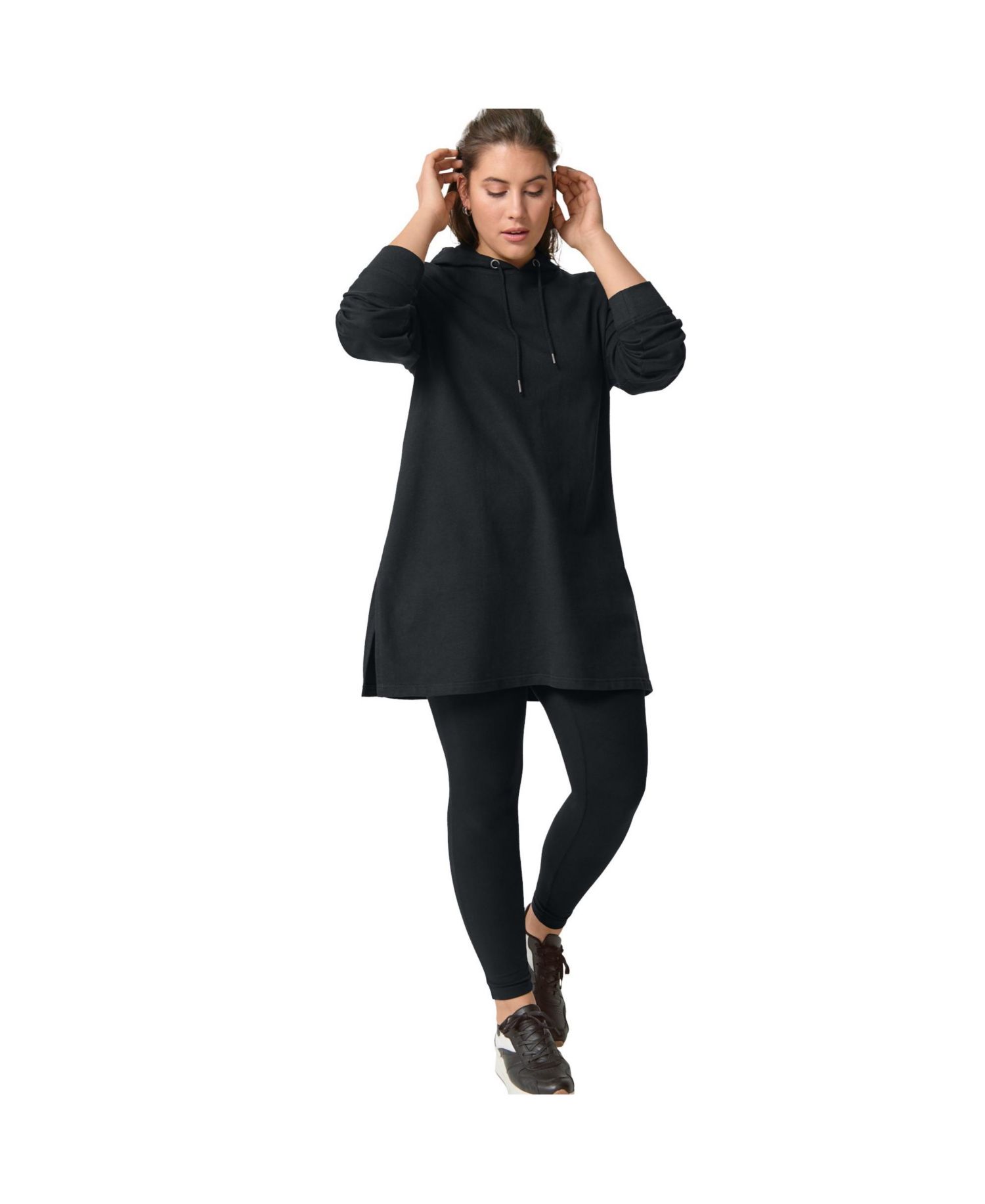 Plus Size Cotton Spandex Full Length Leggings