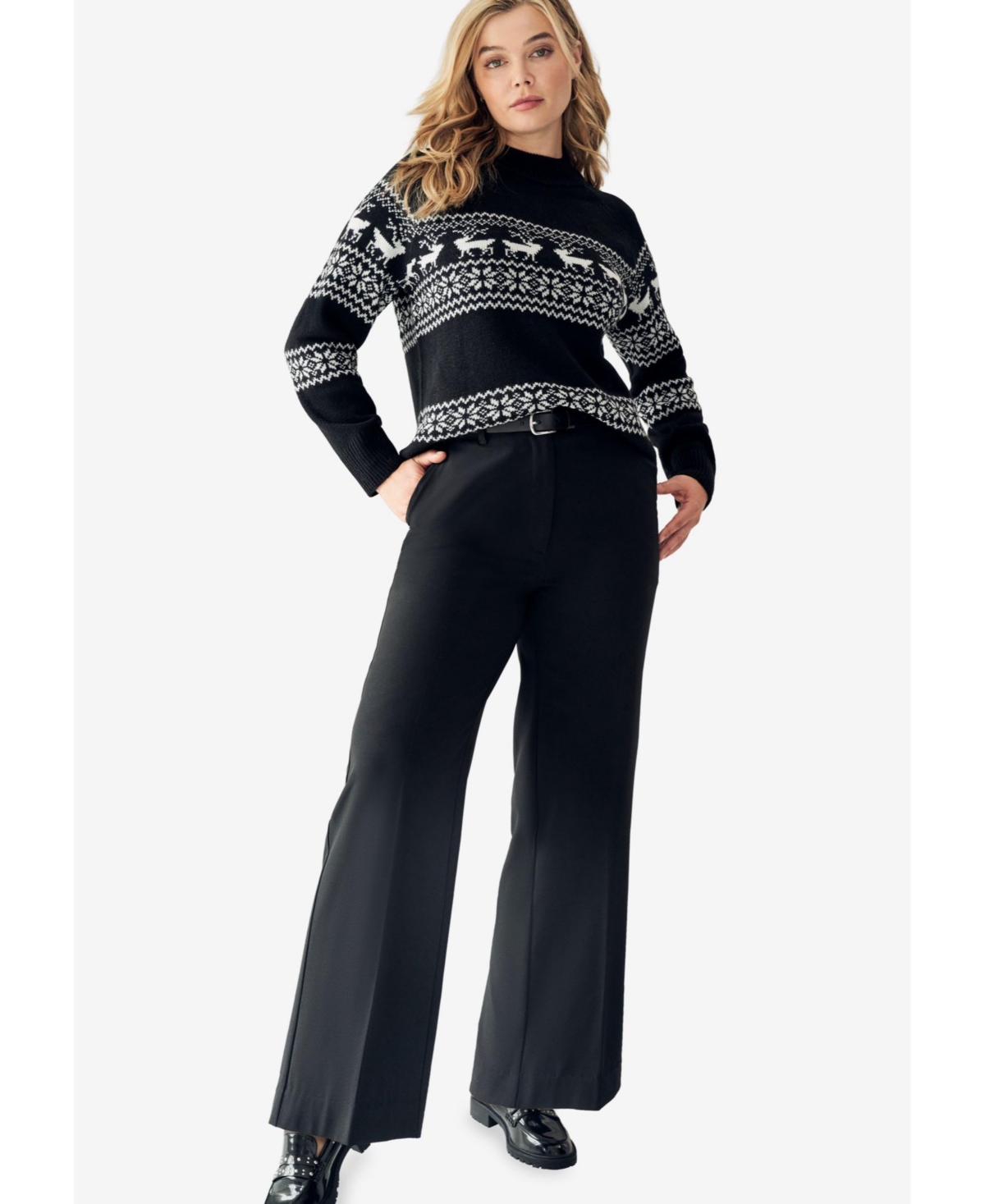 ellos Women's Woven Wide Leg Pants