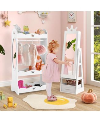 Free-Standing Full Length Kids Jewelry Armoire Cabinet