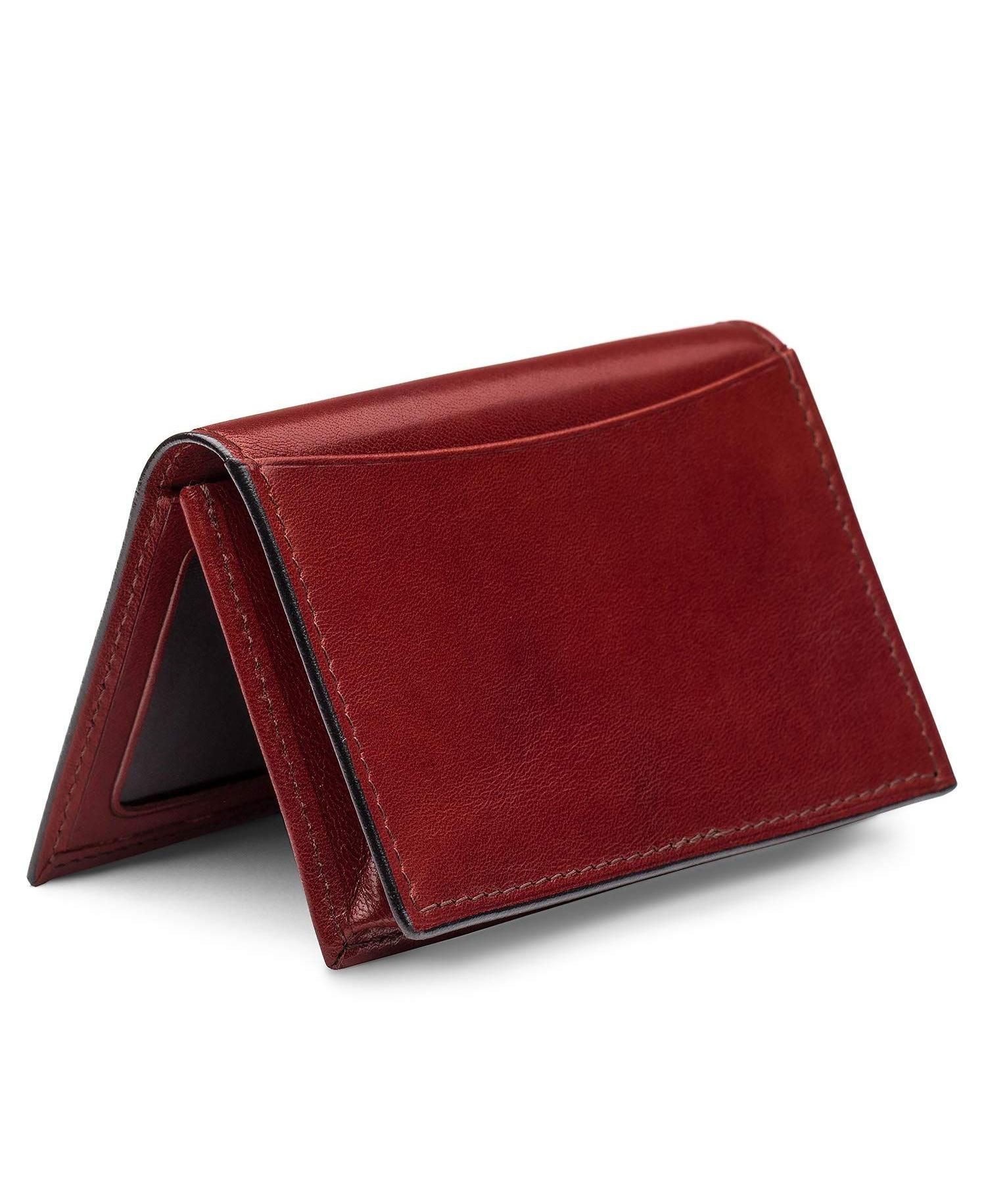 Men's Nappa Vitello Full Gusset 2 Pocket Card Case with ID