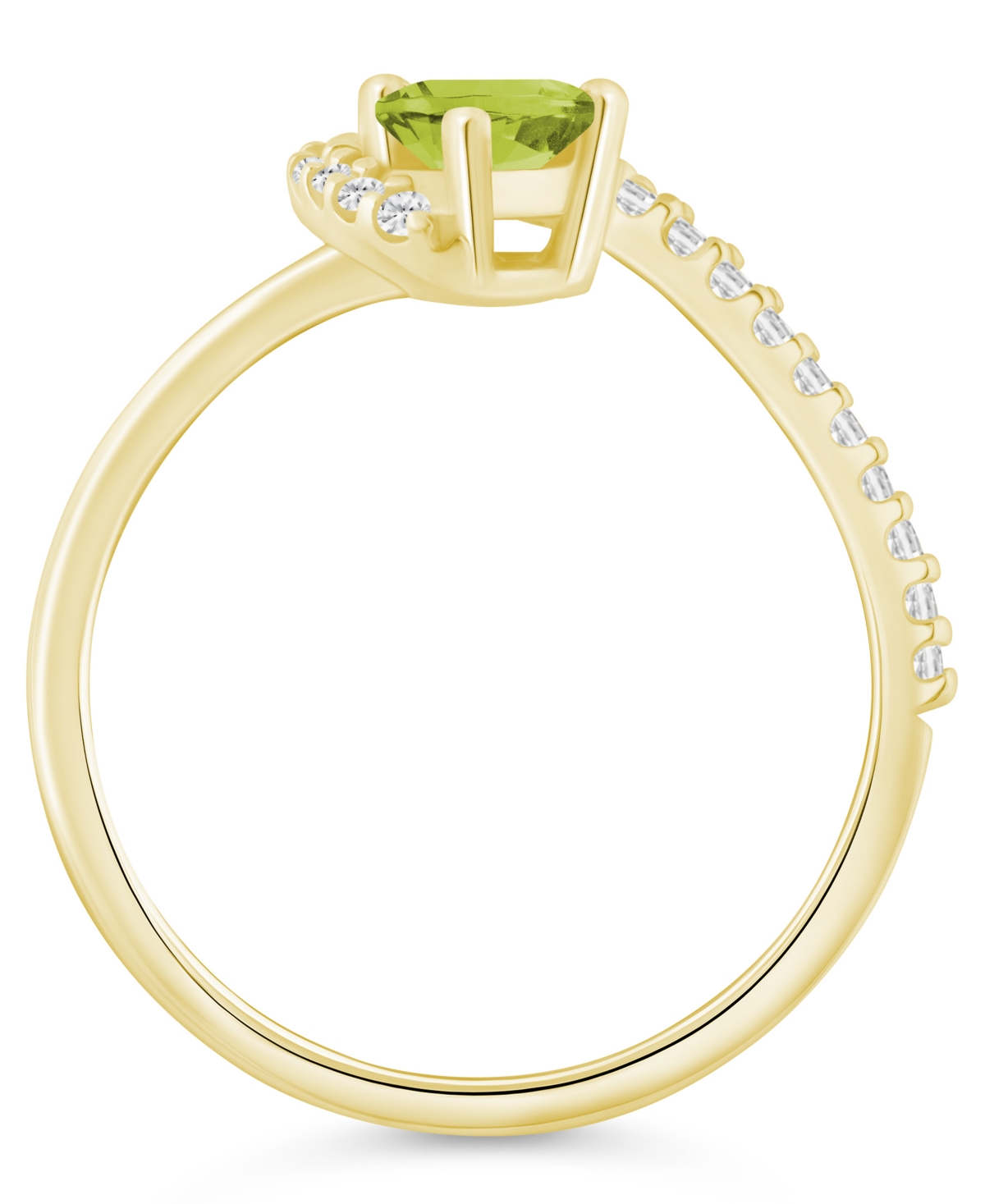 Macy's London Blue Topaz (1-1/20 ct. t.w.) and Diamond Ring (1/5 10k Yellow Gold