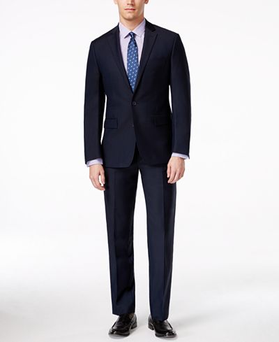 Ryan Seacrest Distinction Men's Slim-Fit New Blue Solid Suit Separates, Only at Macy's