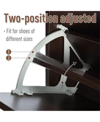 Shoe Storage Cabinet with Drawers and Adjustable Design