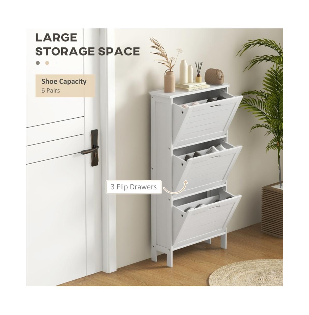 Compact Shoe Storage Cabinet with Closed Doors for Home Use