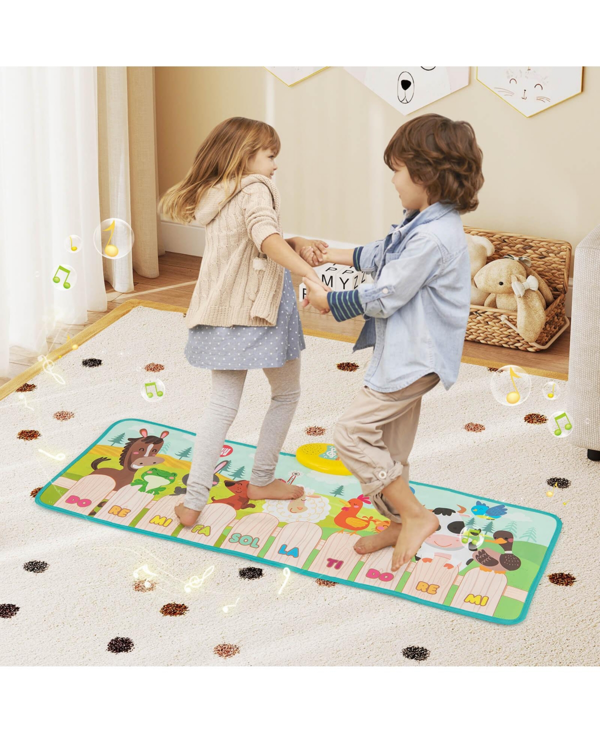 Floor Piano Mat for Toddlers Baby Musical Touch Dancing Keyboard Play Mat Gift
