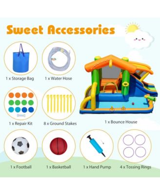 8-in-1 Inflatable Bounce House Water Park without Blower