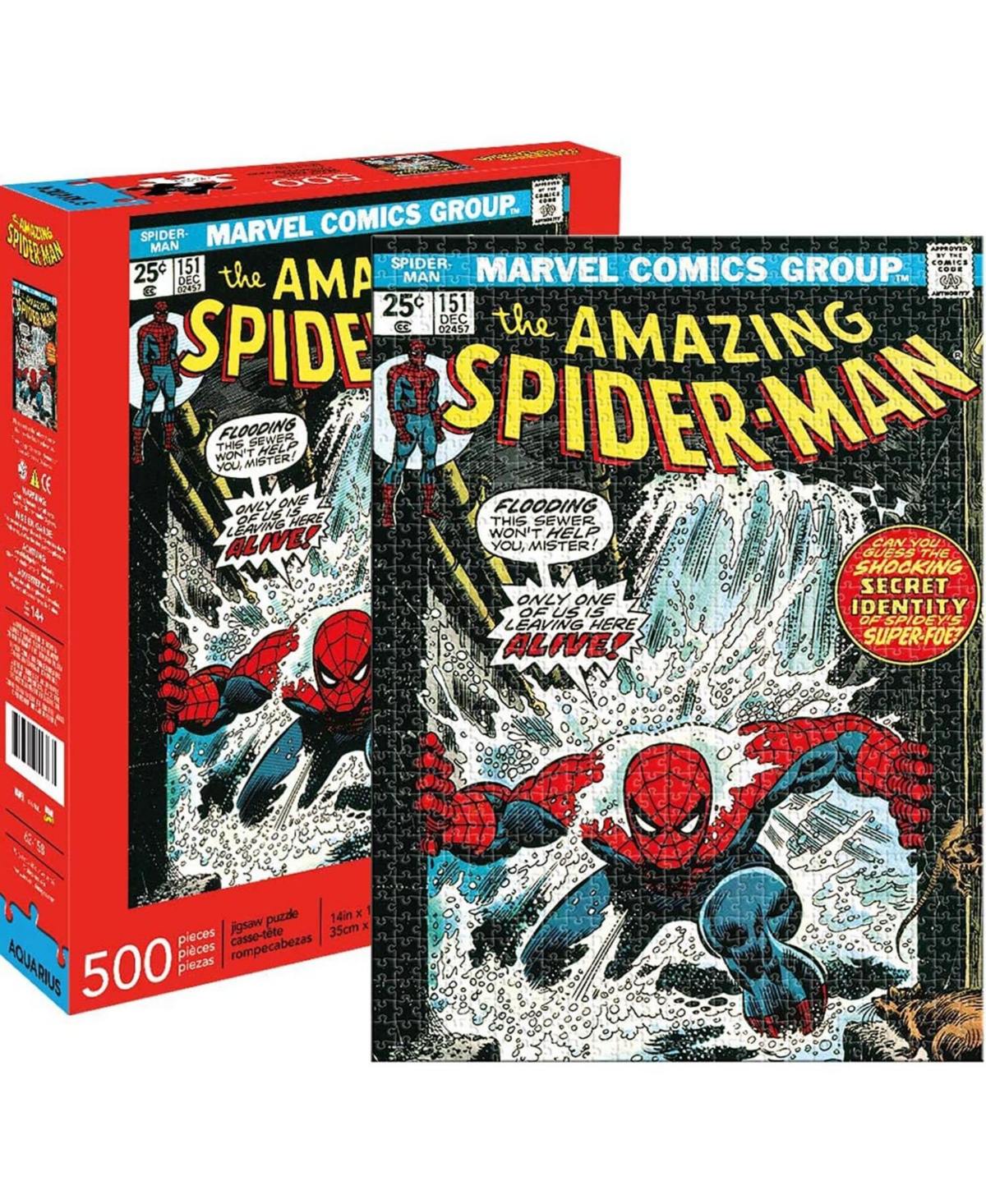 Nmr Distribution Marvel Spider-Man #151 Comic Cover 500 Piece Jigsaw Puzzle