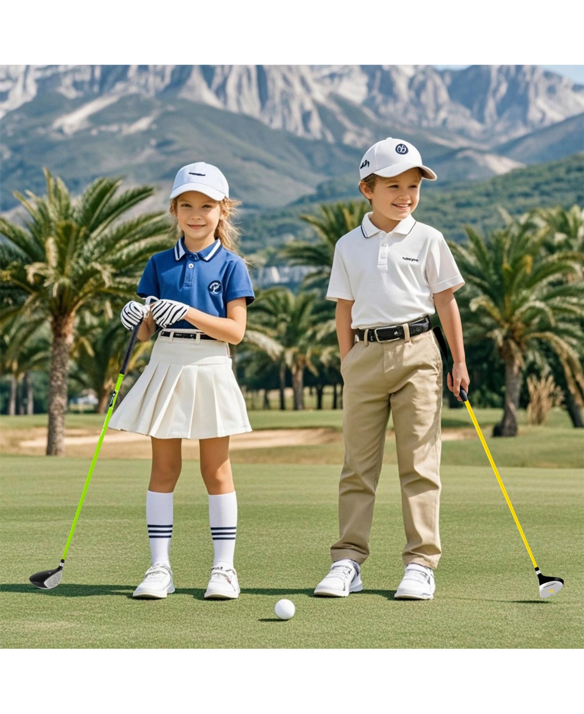 Sugift 34 Inch 165CC Junior #3 Fairway Wood Golf Club with Fiberglass Shaft for Kids Ages 8-10