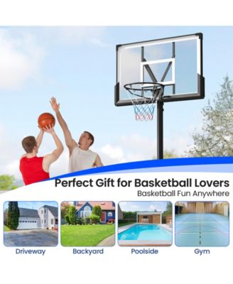 Portable Basketball Hoop Outdoor Basketball Goal System Adjustable for Kids Teens Adults