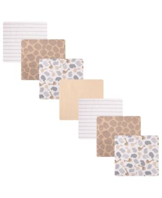 Cotton Flannel Receiving Blankets 7-Pack Bundle, Safari Friends , One Size