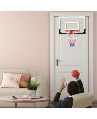 Over-The-Door Mini Basketball Hoop Includes Basketball and 2 Nets