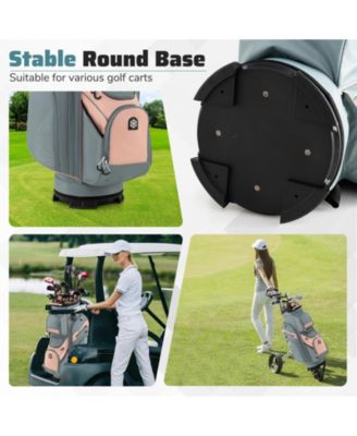 Molded Lock Top Golf Cart Bag with 14-Way Full Length Dividers and 11 Pockets