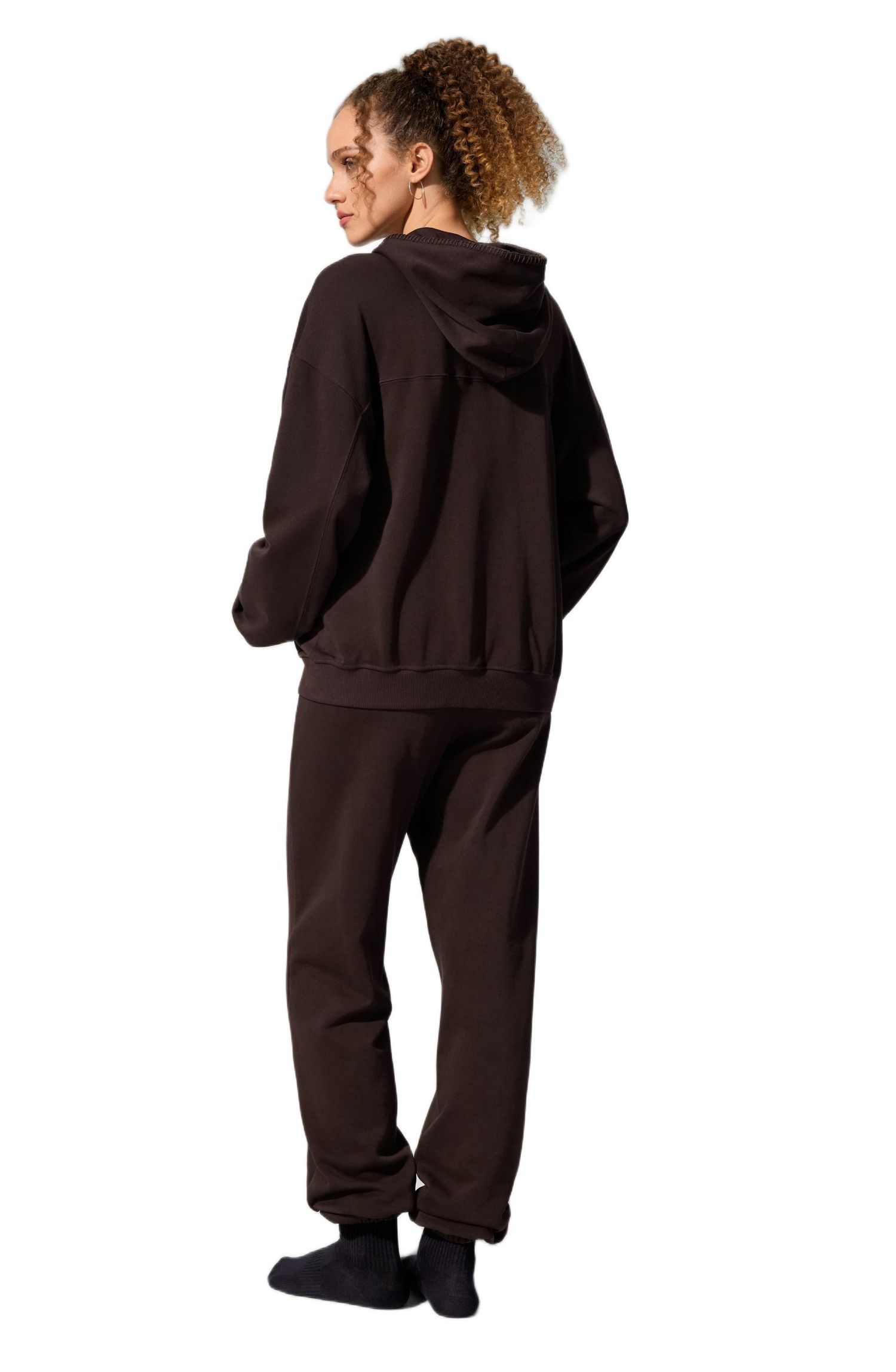 Women's Oversized Seamflow Full-Length Zip Hoodie