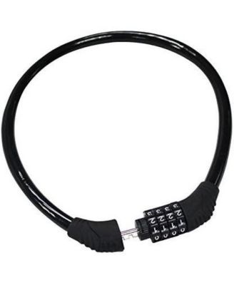 Bike Lock with 4-Digit Adjustable Combination Cable , 2Ft x 1/2 Inch