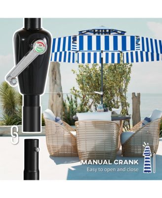 8.6FT Patio Umbrella UPF 30+ Vented Market Umbrella