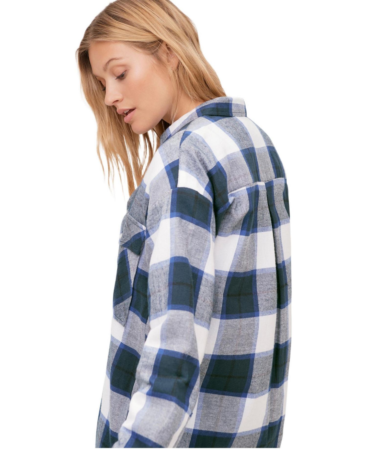 Women’s Plus Size Plaid Button-Front Flannel Tunic