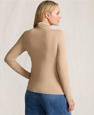 Women's Lightweight Jersey Long Sleeve Turtleneck T-shirt