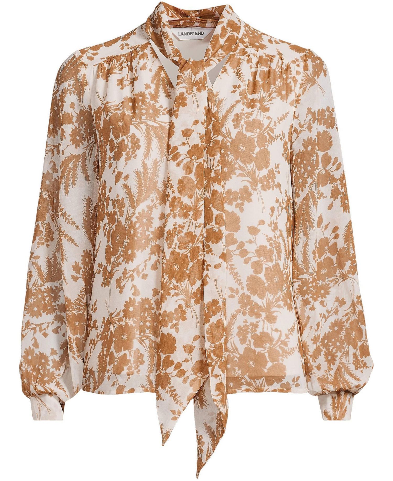 Women's Chiffon Removable Tie Neck Blouse