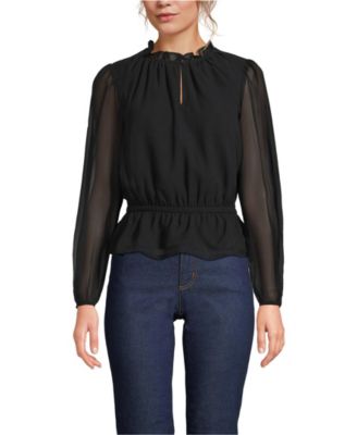 Women's Chiffon Peplum Top