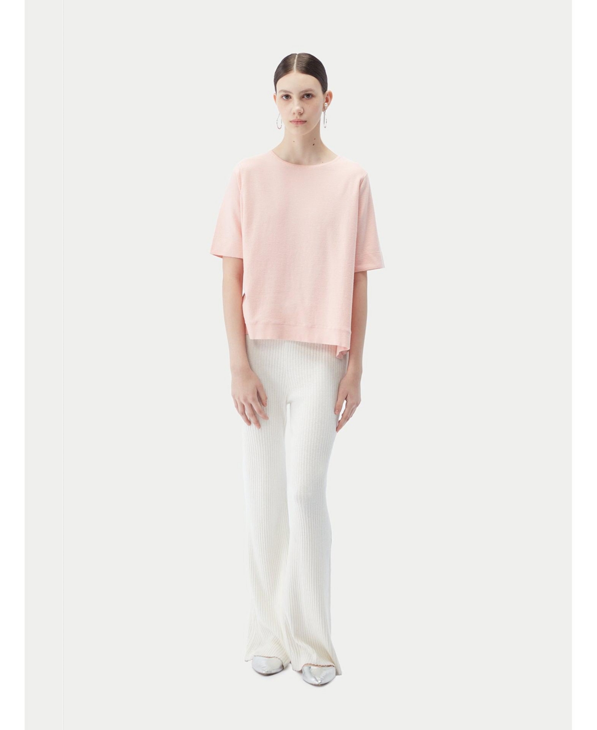 Gobi Cashmere Women's Box-Cut Cotton Silk Blend T-Shirt