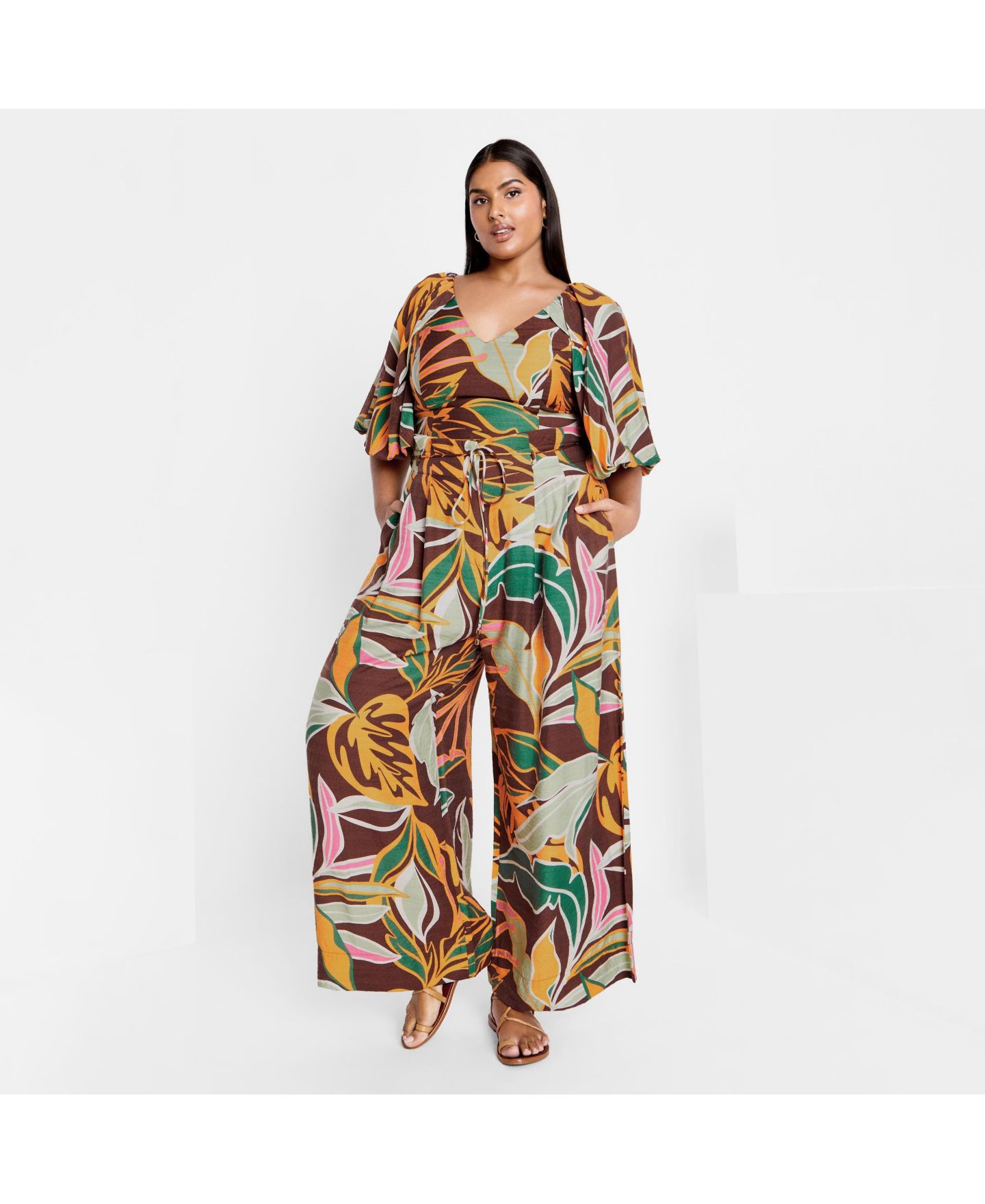 Женский топ CITY CHIC Plus Size Poppie, цвет: Оранжевый — фото 3