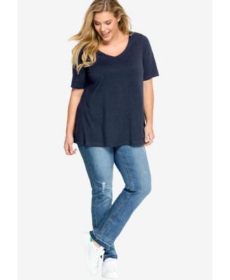 Women's V-Neck A-Line Tunic