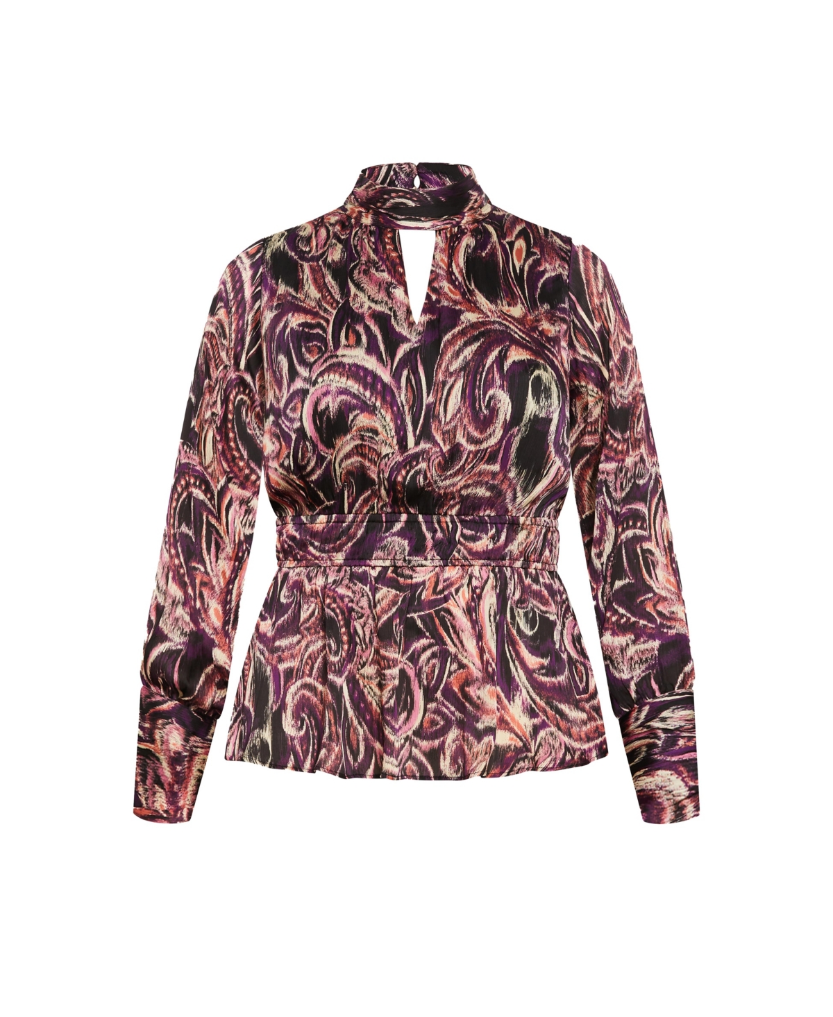 City Chic Women's Katya Ruched Peplum Top