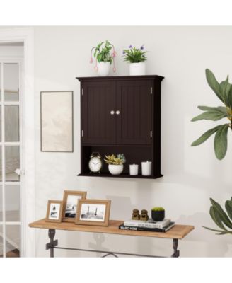 Bathroom Organizer Cabinet with Doors for Wall Mount Use