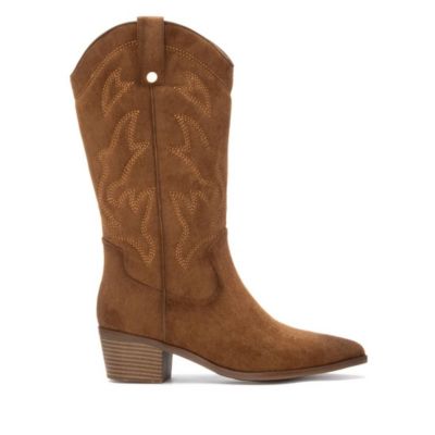 Women's Suede Italian Western Boots