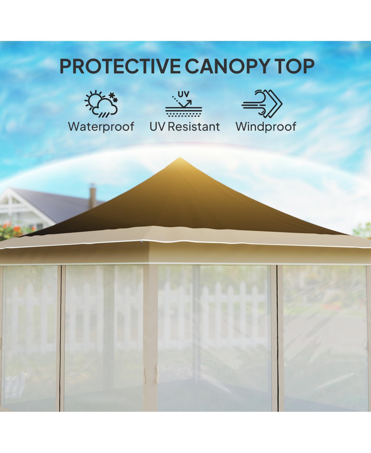 Outsunny 12 x ft. Pop Up Canopy Tent, Inst Shelter,