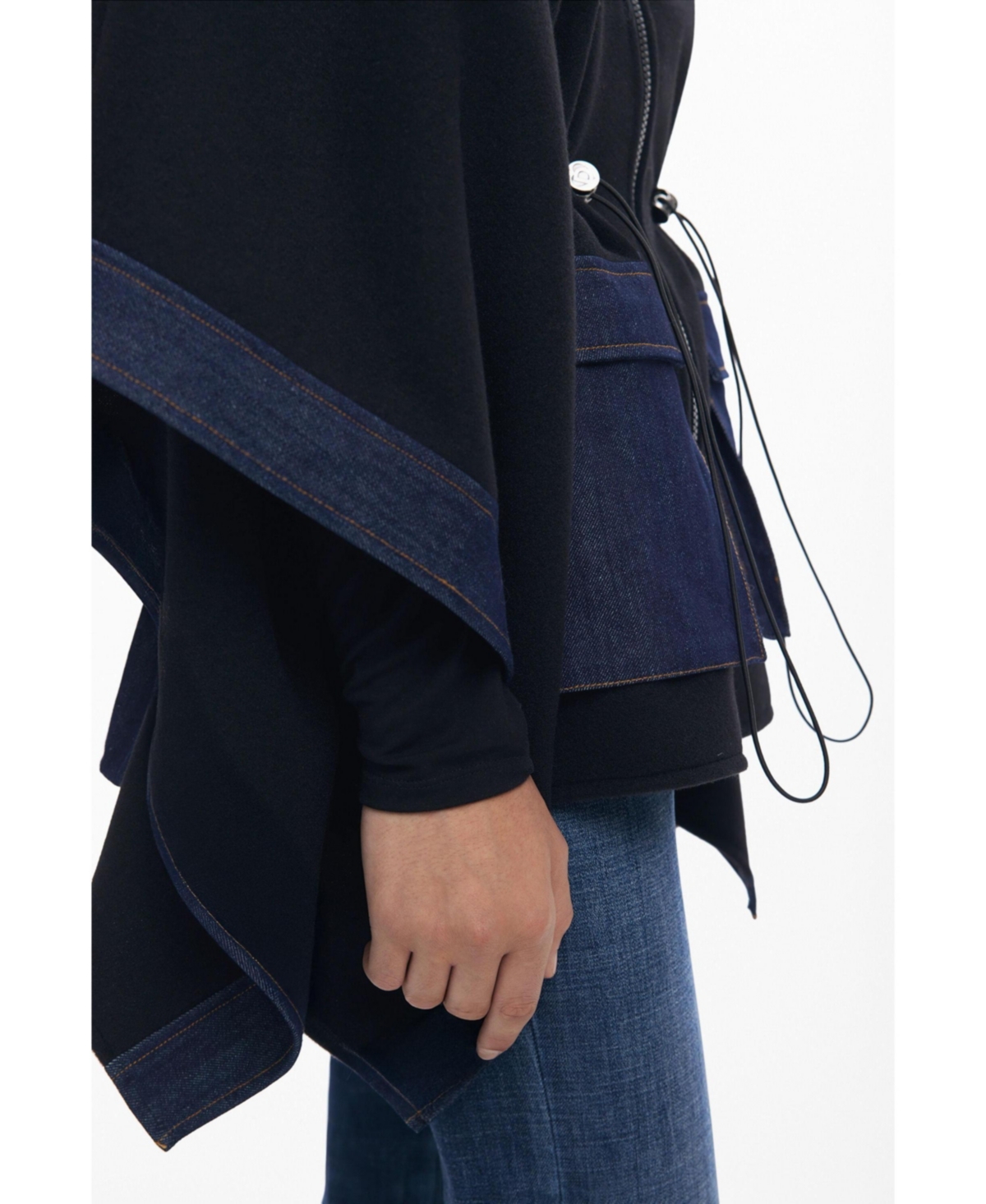 Desigual Women's Combined denim poncho