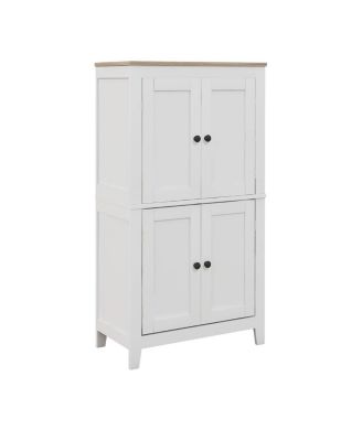 Bathroom Organizer Cabinet with Doors and Adjustable Shelves