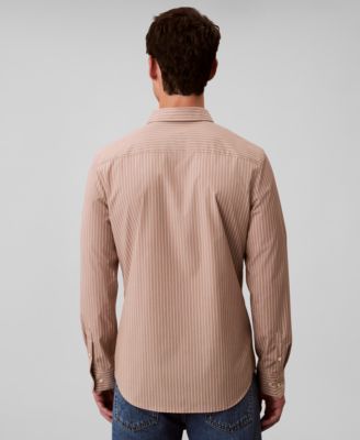 Men's Stretch Striped Slim Button-Down Shirt