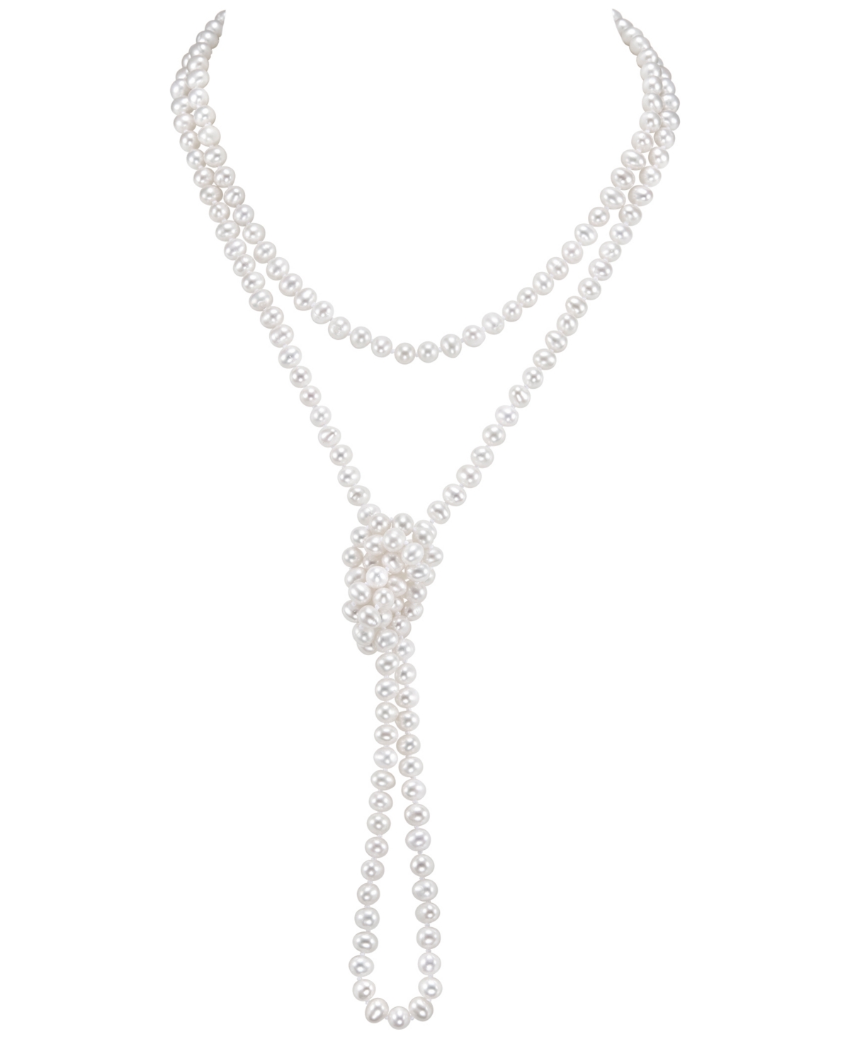 Macy's Cultured Freshwater Pearl Endless Necklace (5-6mm) In White