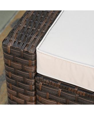 5 Piece Patio Furniture Set, Chairs, Ottoman, Table,