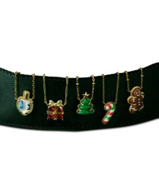 14k Gold-Tone Over Brass Short Pendant Necklace