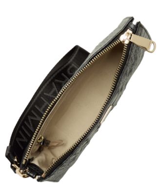 Adia Croc-Embossed Small Zippered Wristlet 