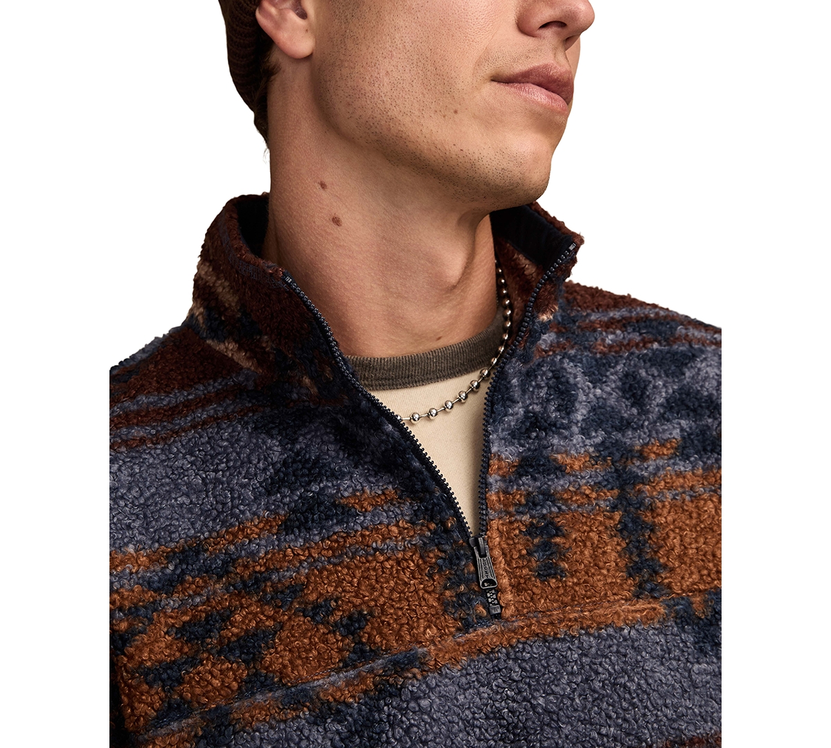 Lucky Brand Men's Quarter-Zip Long-Sleeve Sweatshirt