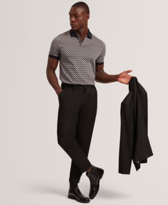 Men's Ernist Short-Sleeve Geometric Pattern Polo Shirt