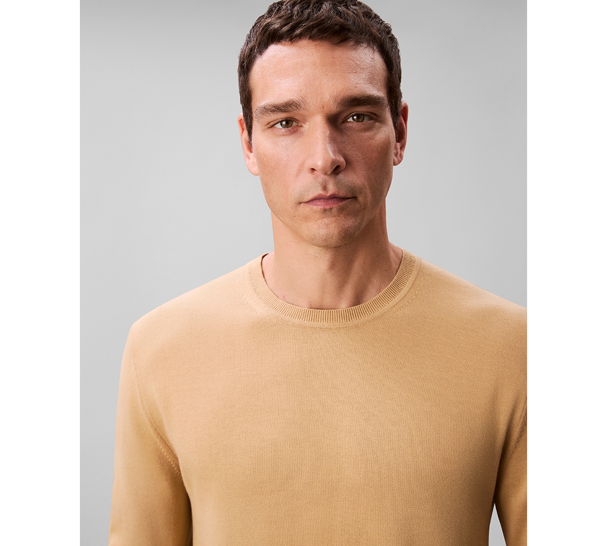 Calvin Klein Men's Supima Crewneck Sweater In Neutral