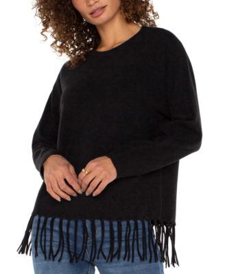 Women's Petite Long Dolman Sleeve Seamless Sweater