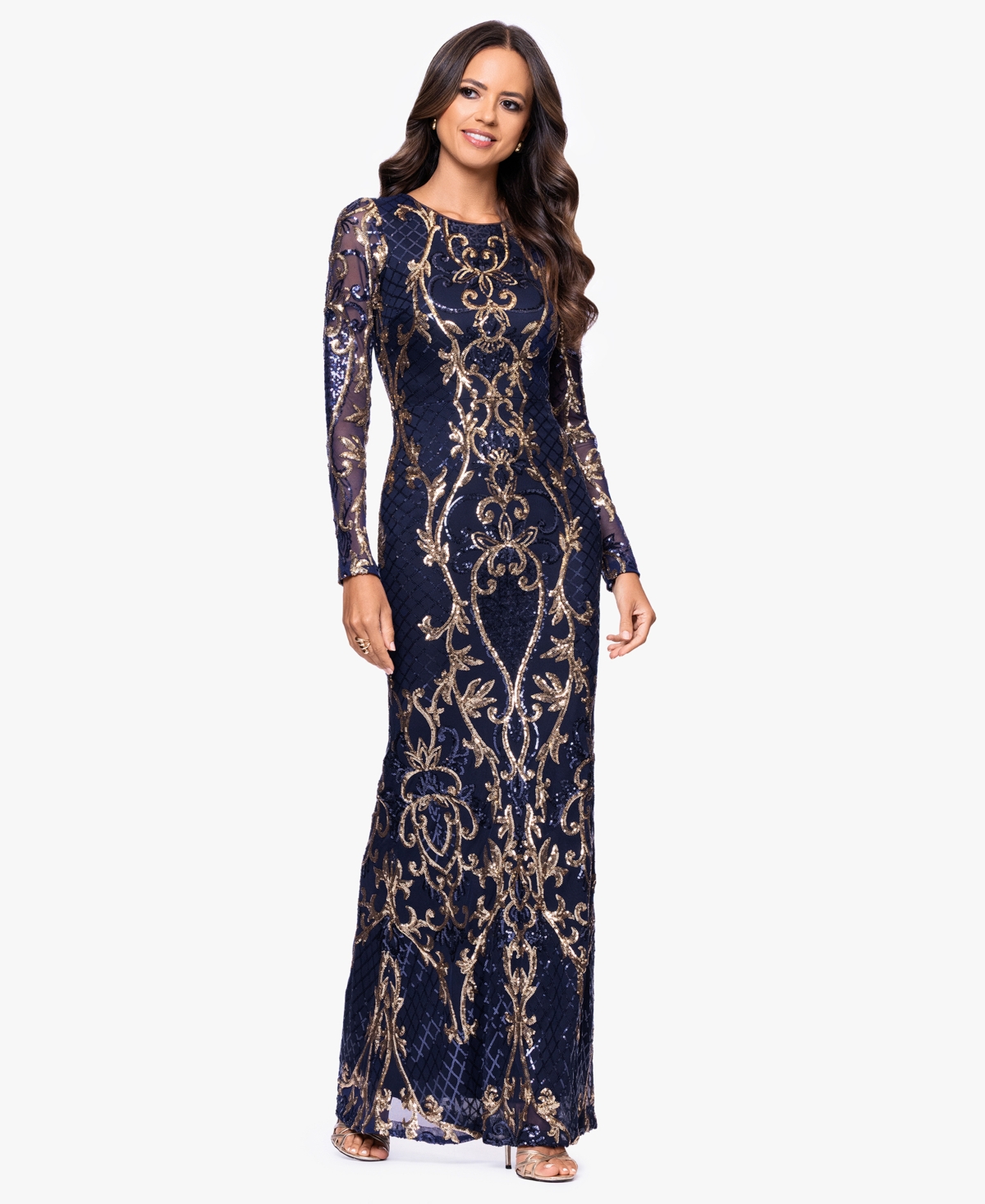 B & A By Betsy And Adam Women's Crewneck Dress In Blue