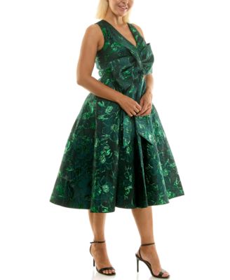 Women's V-Neck Bow Detail Dress