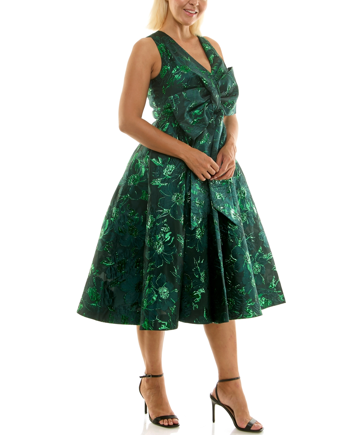 Taylor Women's V-Neck Bow Detail Dress