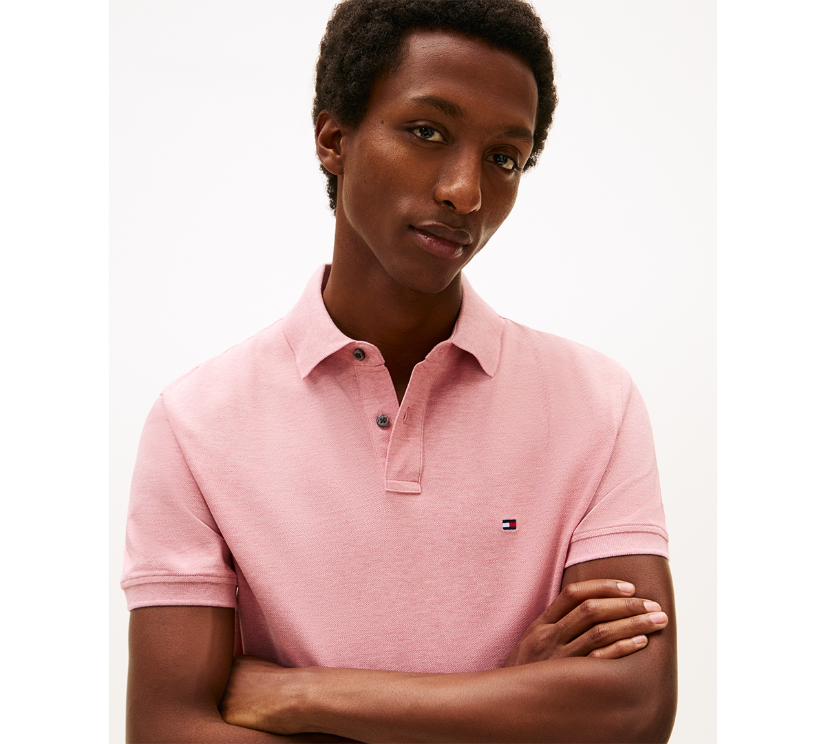 Tommy Hilfiger Logo-embroidered Polo Shirt In Pink