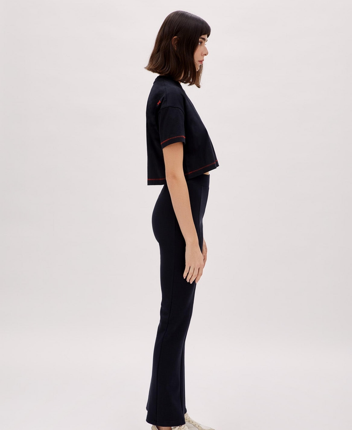 Pcfg Women's Cotton Stitch Detail Cropped T-Shirt