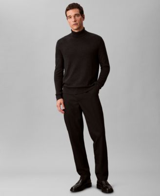 Men's Merino Wool Blend Turtleneck Sweater