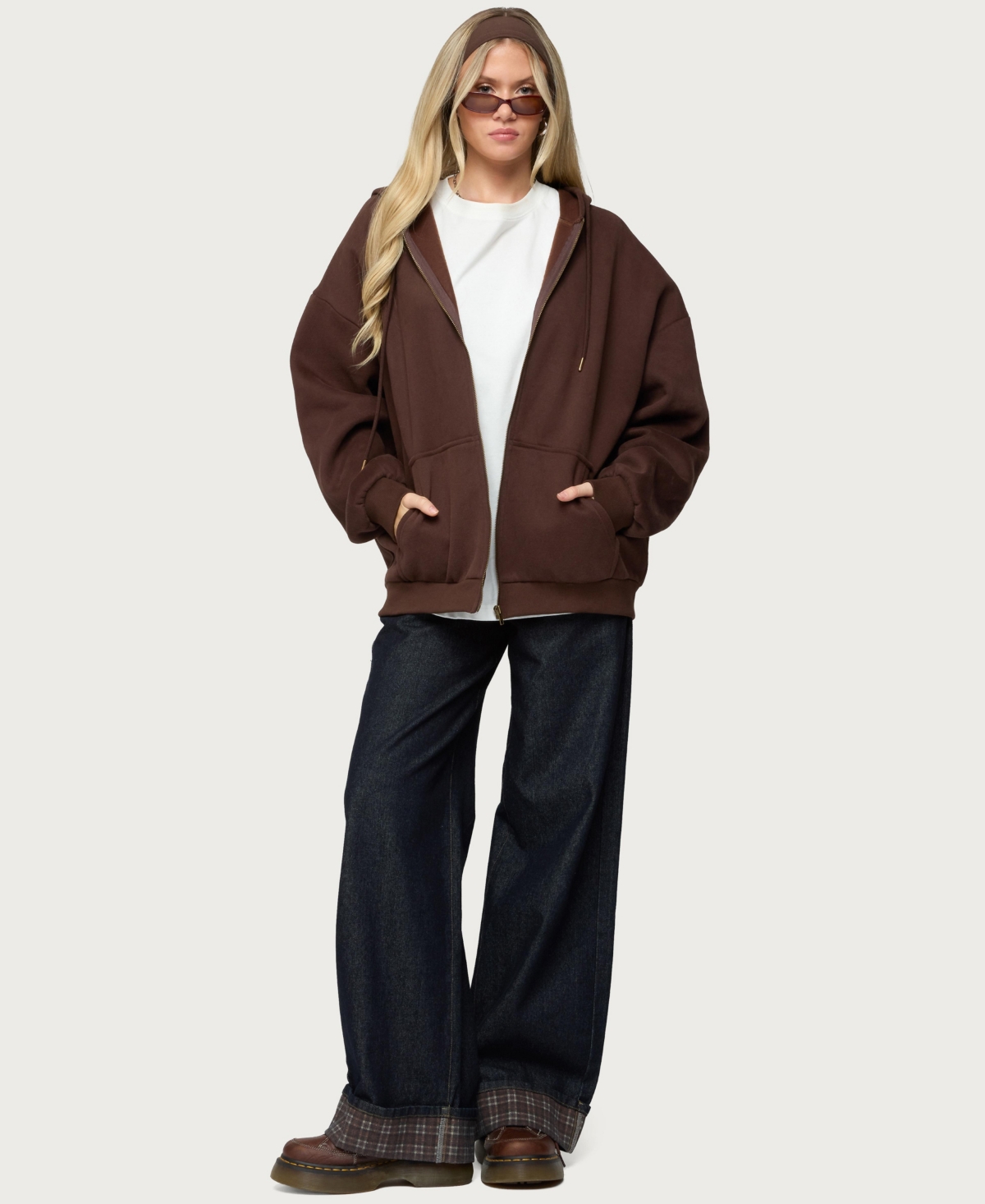 Edikted Women's Polyester Cotton Elvie Oversized Hoodie