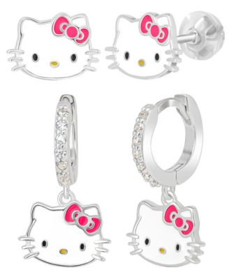 Macy's - 2-Pc. Cubic Zirconia Drop and Stud Earrings Set in Sterling Silver