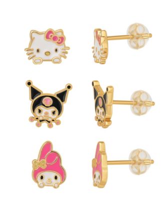 3-Pc. Friends Earrings Set in 18k Yellow Gold Over Sterling Silver